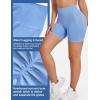 imageYEOREO Dora Seamless Scrunch Workout Shorts for Women High Waisted Butt Lifting Gym Yoga Biker ShortsLight Denim
