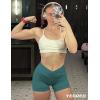 imageYEOREO Scrunch Butt Workout Shorts Women 35quot Seamless V Cross Waist Sport Gym Amplify Shorts1 Green