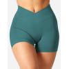 imageYEOREO Scrunch Butt Workout Shorts Women 35quot Seamless V Cross Waist Sport Gym Amplify Shorts1 Green