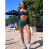 imageYEOREO Scrunch Butt Workout Shorts Women 35quot Seamless V Cross Waist Sport Gym Amplify Shorts1 Green