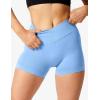 imageYEOREO Scrunch Butt Workout Shorts Women 35quot Seamless V Cross Waist Sport Gym Amplify ShortsAzure