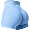 imageYEOREO Scrunch Butt Workout Shorts Women 35quot Seamless V Cross Waist Sport Gym Amplify ShortsAzure
