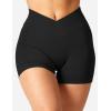 imageYEOREO Scrunch Butt Workout Shorts Women 35quot Seamless V Cross Waist Sport Gym Amplify ShortsBlack