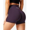 imageYEOREO Scrunch Butt Workout Shorts Women 35quot Seamless V Cross Waist Sport Gym Amplify ShortsBlack Purple