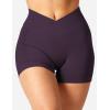 imageYEOREO Scrunch Butt Workout Shorts Women 35quot Seamless V Cross Waist Sport Gym Amplify ShortsBlack Purple