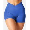 imageYEOREO Scrunch Butt Workout Shorts Women 35quot Seamless V Cross Waist Sport Gym Amplify ShortsBlue