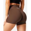 imageYEOREO Scrunch Butt Workout Shorts Women 35quot Seamless V Cross Waist Sport Gym Amplify ShortsCaramel Brown
