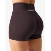 imageYEOREO Scrunch Butt Workout Shorts Women 35quot Seamless V Cross Waist Sport Gym Amplify ShortsChocolate