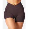 imageYEOREO Scrunch Butt Workout Shorts Women 35quot Seamless V Cross Waist Sport Gym Amplify ShortsChocolate