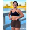 imageYEOREO Scrunch Butt Workout Shorts Women 35quot Seamless V Cross Waist Sport Gym Amplify ShortsChocolate