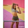 imageYEOREO Scrunch Butt Workout Shorts Women 35quot Seamless V Cross Waist Sport Gym Amplify ShortsCoffee