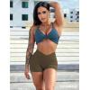 imageYEOREO Scrunch Butt Workout Shorts Women 35quot Seamless V Cross Waist Sport Gym Amplify ShortsCoffee