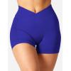 imageYEOREO Scrunch Butt Workout Shorts Women 35quot Seamless V Cross Waist Sport Gym Amplify ShortsDark Blue