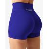 imageYEOREO Scrunch Butt Workout Shorts Women 35quot Seamless V Cross Waist Sport Gym Amplify ShortsDark Blue