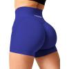 imageYEOREO Scrunch Butt Workout Shorts Women 35quot Seamless V Cross Waist Sport Gym Amplify ShortsDark Blue