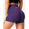 imageYEOREO Scrunch Butt Workout Shorts Women 35quot Seamless V Cross Waist Sport Gym Amplify ShortsDark Purple