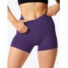 imageYEOREO Scrunch Butt Workout Shorts Women 35quot Seamless V Cross Waist Sport Gym Amplify ShortsDark Purple