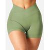 imageYEOREO Scrunch Butt Workout Shorts Women 35quot Seamless V Cross Waist Sport Gym Amplify ShortsGreen