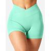 imageYEOREO Scrunch Butt Workout Shorts Women 35quot Seamless V Cross Waist Sport Gym Amplify ShortsLight Green