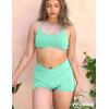 imageYEOREO Scrunch Butt Workout Shorts Women 35quot Seamless V Cross Waist Sport Gym Amplify ShortsLight Green