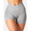 imageYEOREO Scrunch Butt Workout Shorts Women 35quot Seamless V Cross Waist Sport Gym Amplify ShortsLight Grey