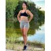 imageYEOREO Scrunch Butt Workout Shorts Women 35quot Seamless V Cross Waist Sport Gym Amplify ShortsLight Grey