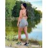 imageYEOREO Scrunch Butt Workout Shorts Women 35quot Seamless V Cross Waist Sport Gym Amplify ShortsLight Grey