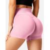imageYEOREO Scrunch Butt Workout Shorts Women 35quot Seamless V Cross Waist Sport Gym Amplify ShortsLight Pink