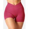imageYEOREO Scrunch Butt Workout Shorts Women 35quot Seamless V Cross Waist Sport Gym Amplify ShortsMagenta