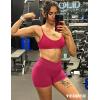 imageYEOREO Scrunch Butt Workout Shorts Women 35quot Seamless V Cross Waist Sport Gym Amplify ShortsMagenta