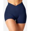 imageYEOREO Scrunch Butt Workout Shorts Women 35quot Seamless V Cross Waist Sport Gym Amplify ShortsNavy