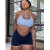 imageYEOREO Scrunch Butt Workout Shorts Women 35quot Seamless V Cross Waist Sport Gym Amplify ShortsNavy