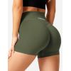 imageYEOREO Scrunch Butt Workout Shorts Women 35quot Seamless V Cross Waist Sport Gym Amplify ShortsOlive Green