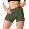 imageYEOREO Scrunch Butt Workout Shorts Women 35quot Seamless V Cross Waist Sport Gym Amplify ShortsOlive Green