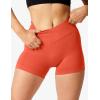imageYEOREO Scrunch Butt Workout Shorts Women 35quot Seamless V Cross Waist Sport Gym Amplify ShortsOrange