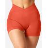 imageYEOREO Scrunch Butt Workout Shorts Women 35quot Seamless V Cross Waist Sport Gym Amplify ShortsOrange