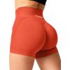 imageYEOREO Scrunch Butt Workout Shorts Women 35quot Seamless V Cross Waist Sport Gym Amplify ShortsOrange