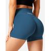 imageYEOREO Scrunch Butt Workout Shorts Women 35quot Seamless V Cross Waist Sport Gym Amplify ShortsPeacock Blue