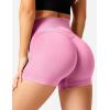 imageYEOREO Scrunch Butt Workout Shorts Women 35quot Seamless V Cross Waist Sport Gym Amplify ShortsPink