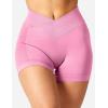 imageYEOREO Scrunch Butt Workout Shorts Women 35quot Seamless V Cross Waist Sport Gym Amplify ShortsPink