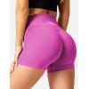 imageYEOREO Scrunch Butt Workout Shorts Women 35quot Seamless V Cross Waist Sport Gym Amplify ShortsPurple Pink