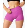 imageYEOREO Scrunch Butt Workout Shorts Women 35quot Seamless V Cross Waist Sport Gym Amplify ShortsPurple Pink