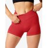 imageYEOREO Scrunch Butt Workout Shorts Women 35quot Seamless V Cross Waist Sport Gym Amplify ShortsRed