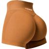 imageYEOREO Scrunch Butt Workout Shorts Women 35quot Seamless V Cross Waist Sport Gym Amplify ShortsRed Brown