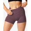 imageYEOREO Scrunch Butt Workout Shorts Women 35quot Seamless V Cross Waist Sport Gym Amplify ShortsRose