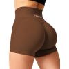 imageYEOREO Scrunch Butt Workout Shorts Women 35quot Seamless V Cross Waist Sport Gym Amplify ShortsSangria