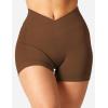imageYEOREO Scrunch Butt Workout Shorts Women 35quot Seamless V Cross Waist Sport Gym Amplify ShortsSangria