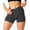 imageYEOREO Scrunch Butt Workout Shorts Women 35quot Seamless V Cross Waist Sport Gym Amplify ShortsShale Brown