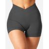 imageYEOREO Scrunch Butt Workout Shorts Women 35quot Seamless V Cross Waist Sport Gym Amplify ShortsSmoke Grey