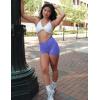imageYEOREO Scrunch Butt Workout Shorts Women 35quot Seamless V Cross Waist Sport Gym Amplify ShortsViolet